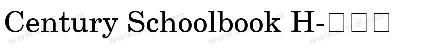 Century Schoolbook H字体转换